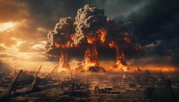 Nuclear disaster in the future scene