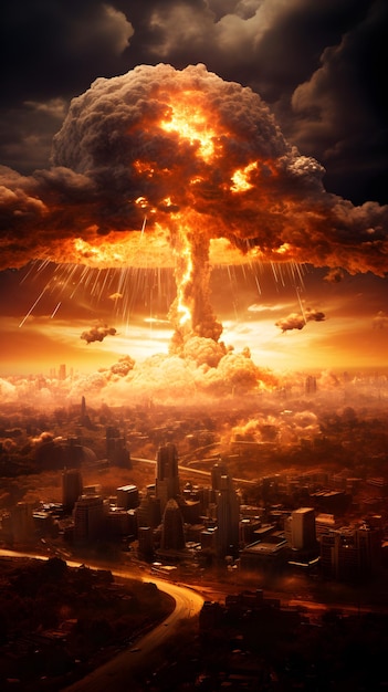 Nuclear explosion destroys the earth