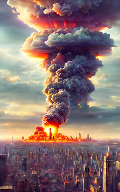 Nuclear explosion over the metropolis