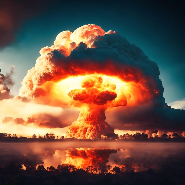 Nuclear Explosion Mushroom cloud Generative Ai