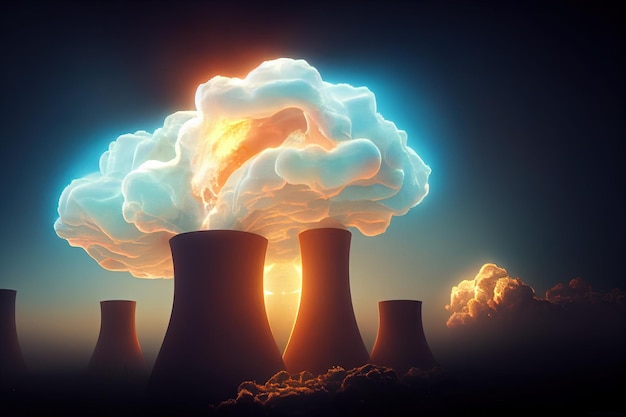 Nuclear plant illustration