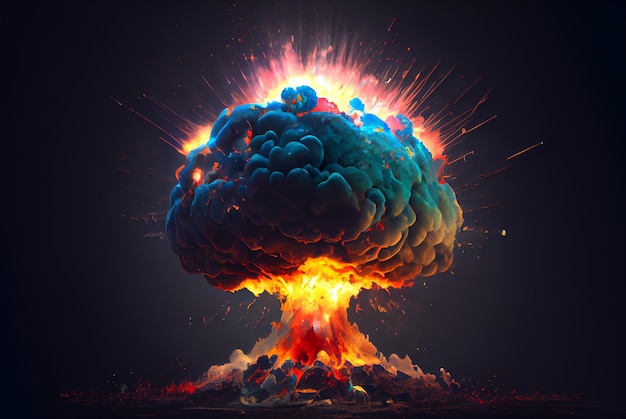 Nuclear strike explosion Generative AI