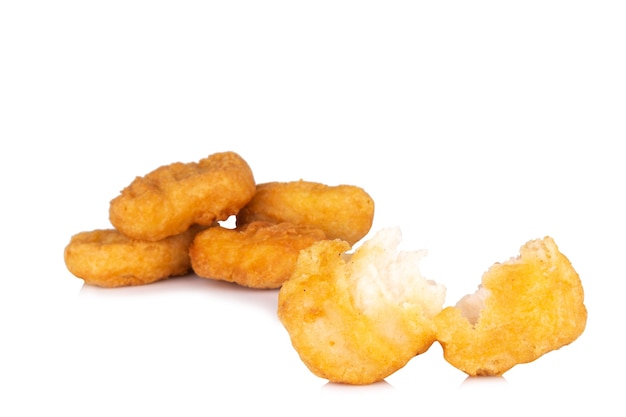 Nuggets isolated on white background.