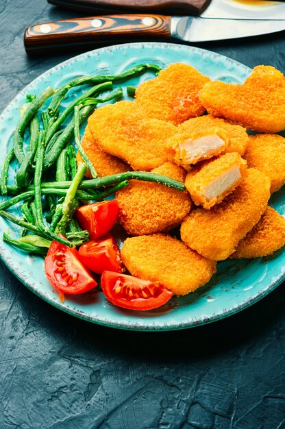 Nuggets with vegetables