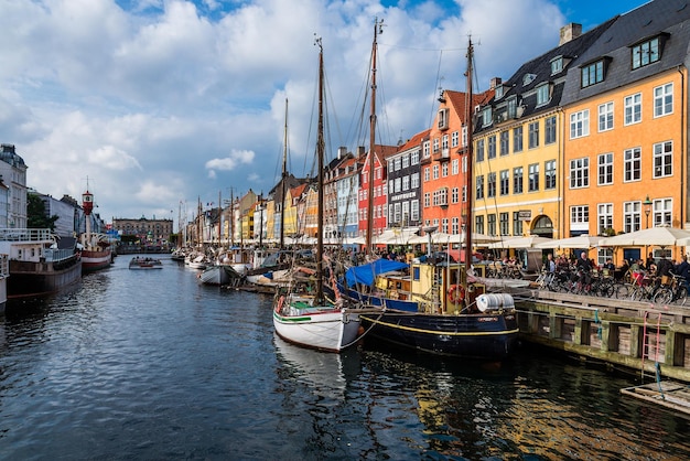 Nuhavn Harbor in Copenhagen