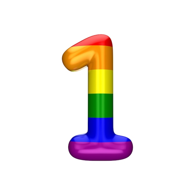 Foto numero 1 gay pride bandiera arcobaleno alfabeto lgbt font 3d rendering