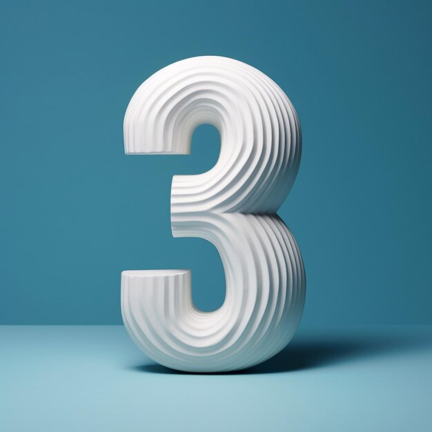 number 2 or two isolated 3d illustration