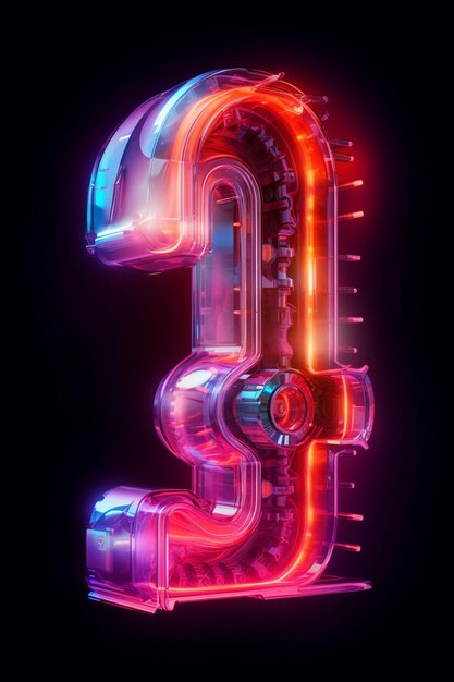 number 2 or two isolated 3d illustration