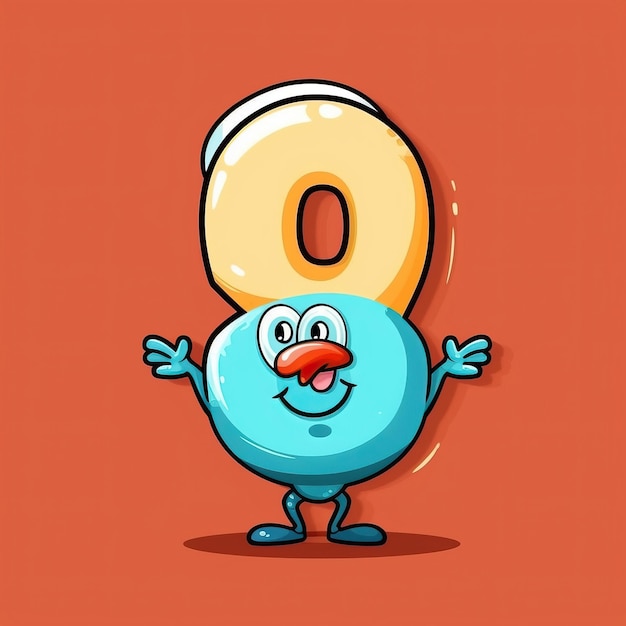 number 8 in character vector style art photo