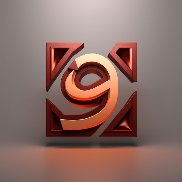 number 9 3d render styles