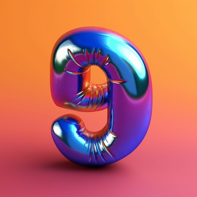 number 9 3d render styles