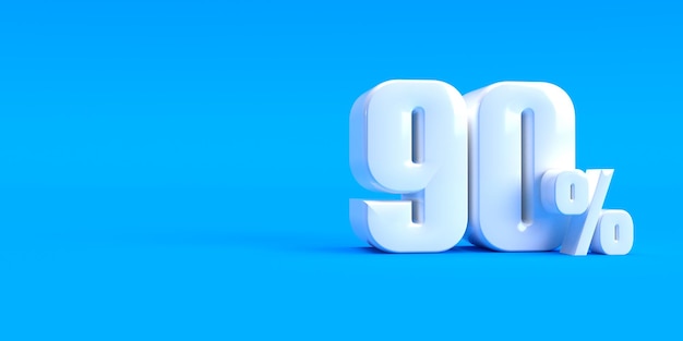 Number 90 percent 3d