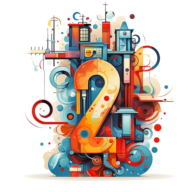 Number Designs in Different Styles Creative Decorative and Varied Ornamental Typography 2 0 2 4