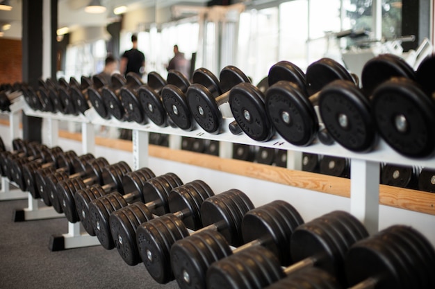 Number of dumbbells at gym