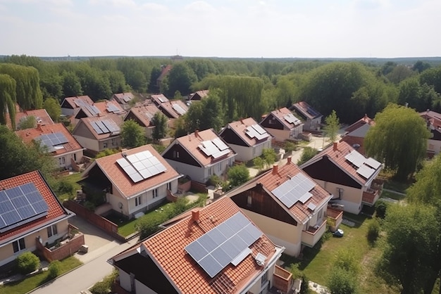 Number of houses on the roof of which solar panels are installed