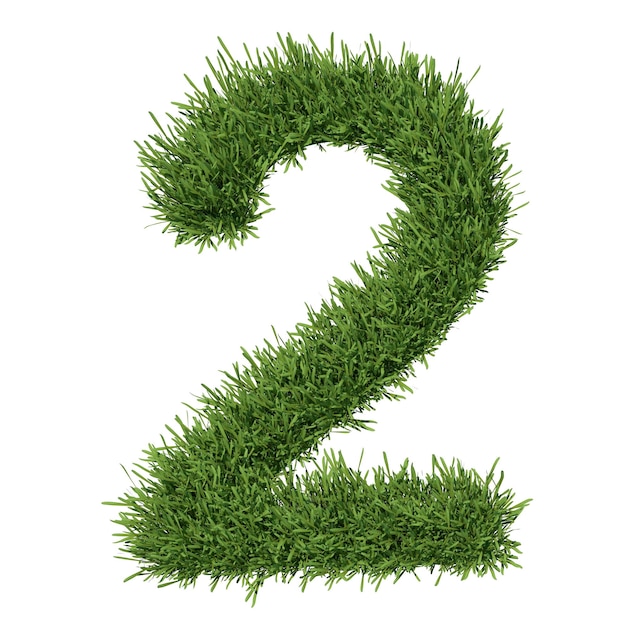 A number made of grass