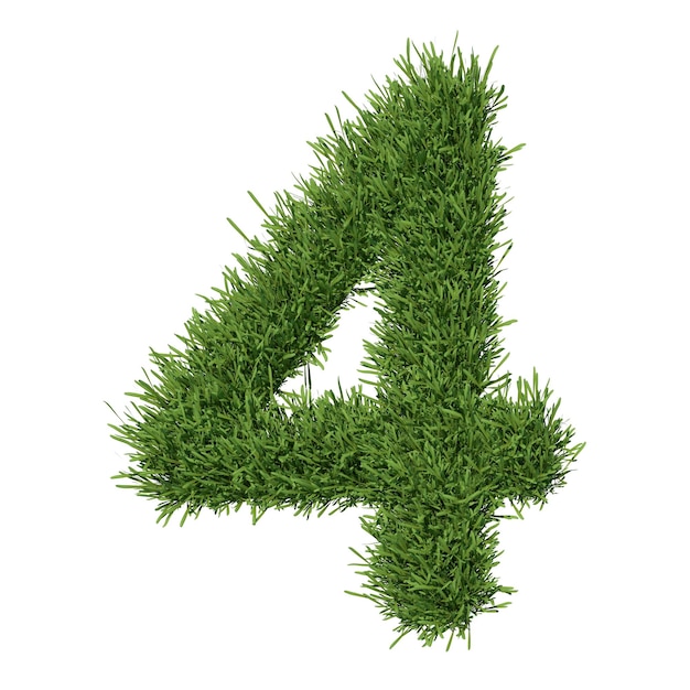 A number made of grass