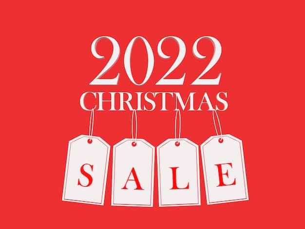 Number of new year and price tags with the text Christmas sale