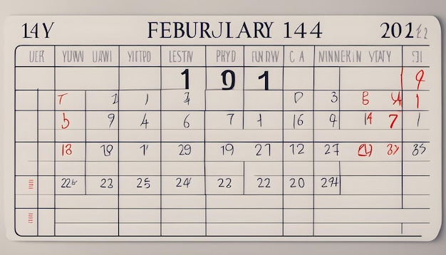 Photo a number of pins on a board with the date of february