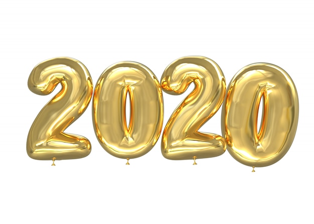 Numbers of 2020 golden balloons