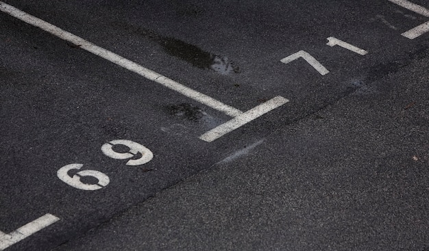 Numbers of empty parking space