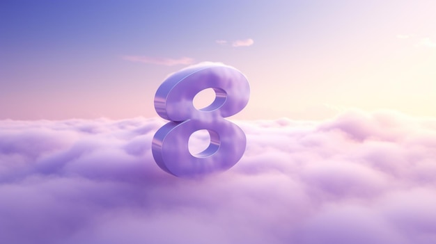 The numbers example is render in 3d typography typography number