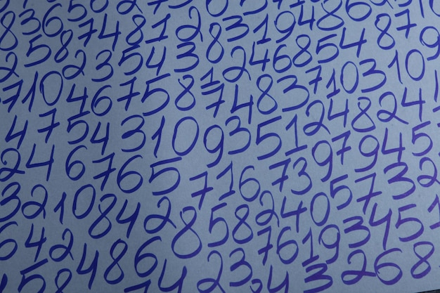 Numbers texture abstraction.