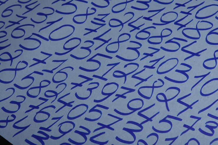 Photo numbers texture abstraction.