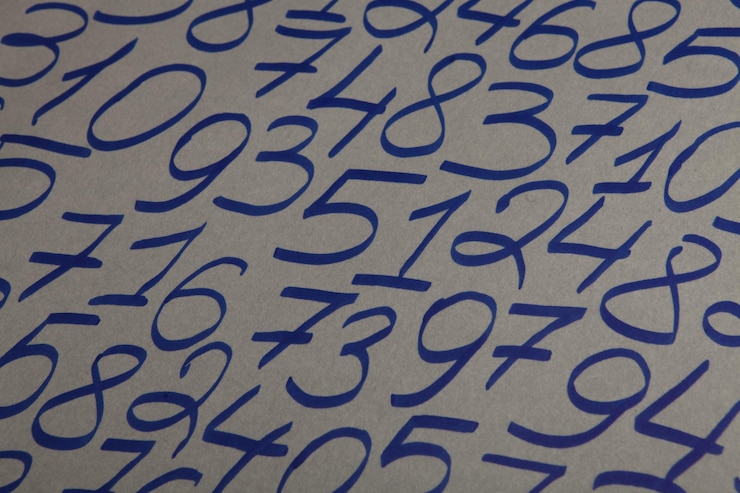 Photo numbers texture abstraction.