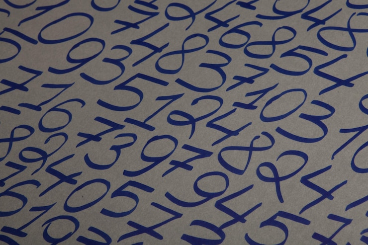 Photo numbers texture abstraction.