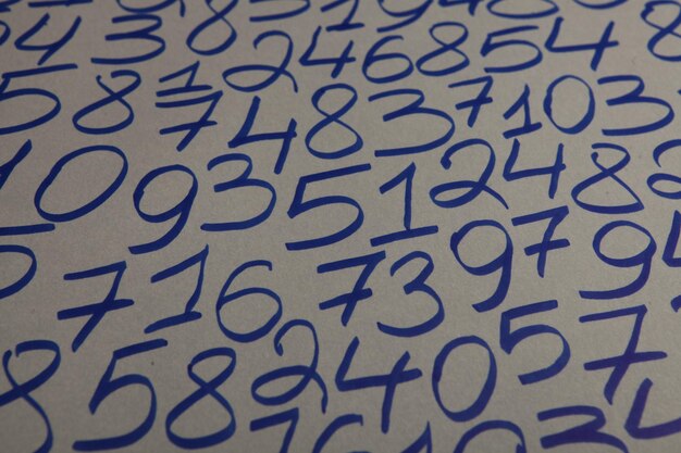 Numbers texture abstraction.