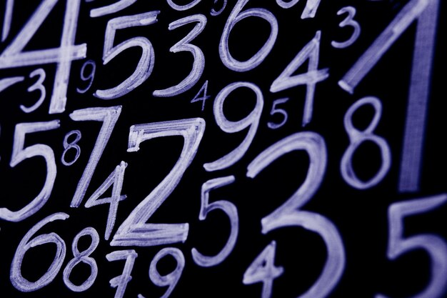 Foto texture dei numeri concetto dei dati finanziari modello matematico senza cuciture con i numeri