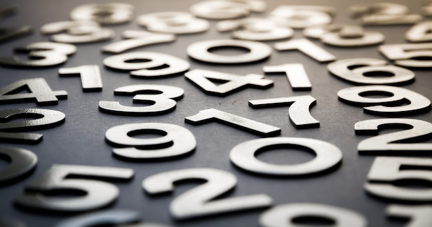 Numbers written with solid figures