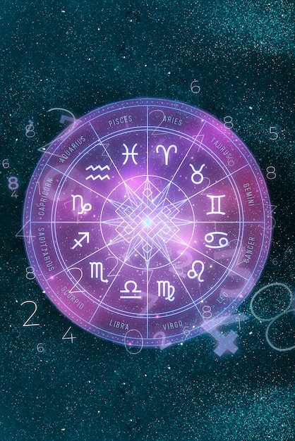 Foto composizione del concetto di numerologia