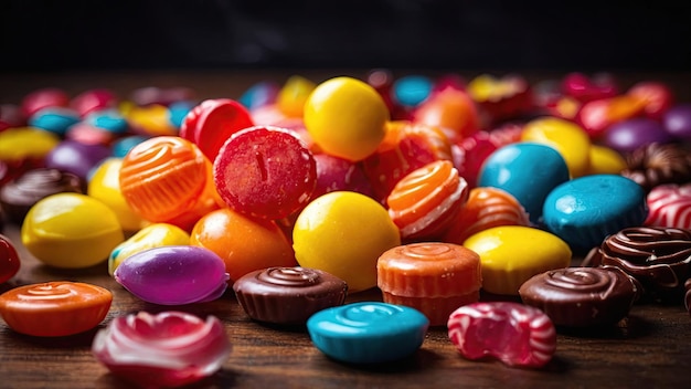 Numerous Colorful Candies Background