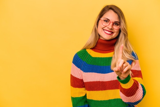 Nummer één laten zien met vinger