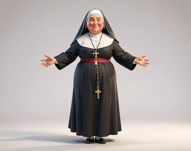 a nun in a nun costume