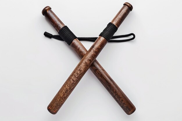 Photo nunchaku on white background