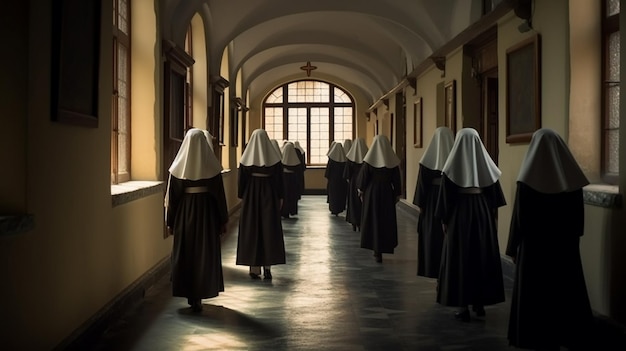 Nuns in the convent Generative Ai