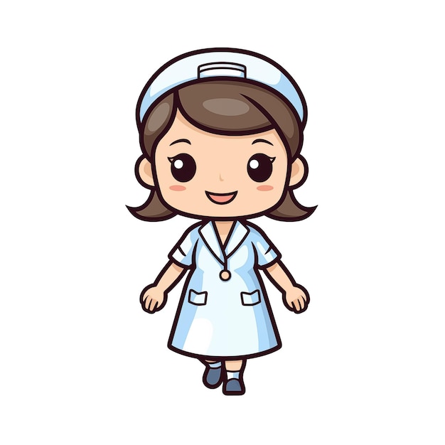 Photo nurse cartoon character