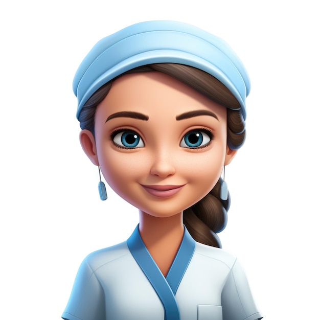 Photo nurse digital avatar generative ai