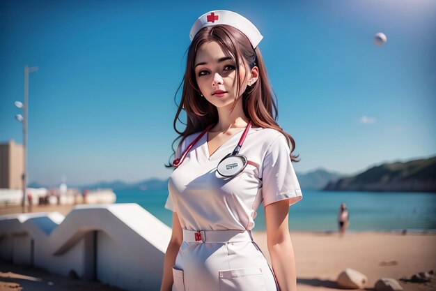 A nurse from the anime