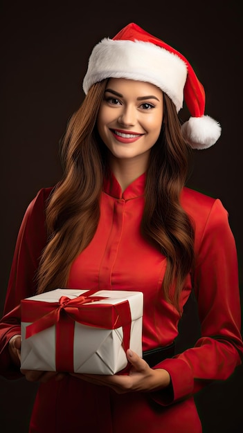 Nurse holding a Christmas giftbox