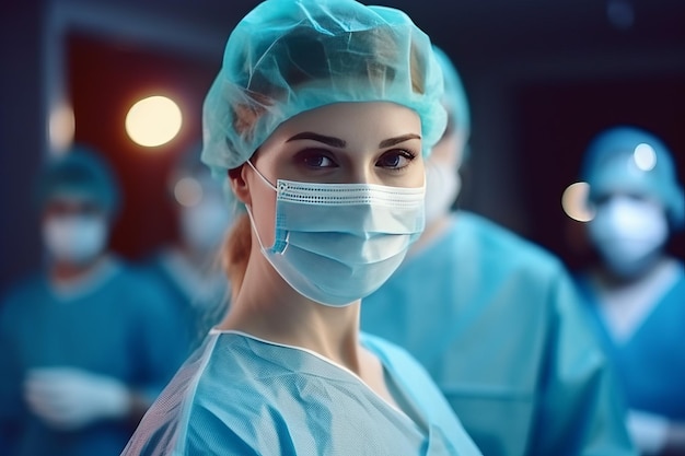 Photo a nurse in the hospital on duty