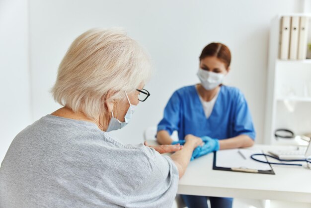 Nurse and patient Hospital visit medical office