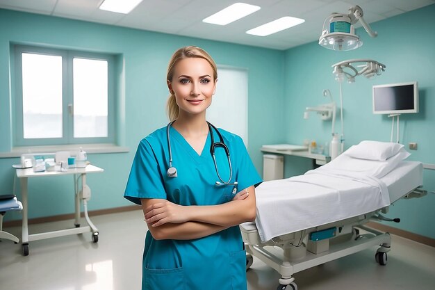 Nurse portrait in hospital