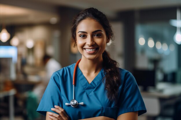 Nurse portrait in the hospital