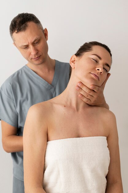 Nurse taking care of patient