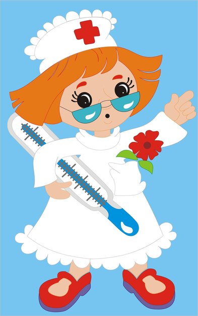 Photo nurse woman medical royaltyfree vector graphic