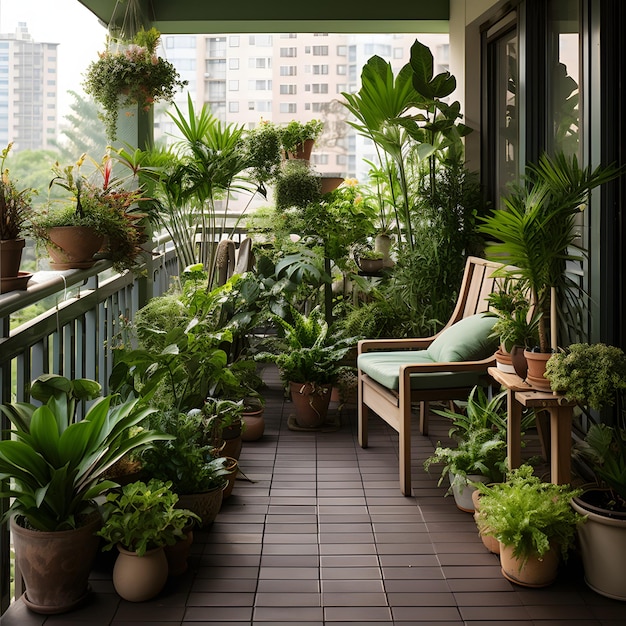 nursery plants on the terraceterrace garden